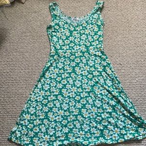 Green floral dress!